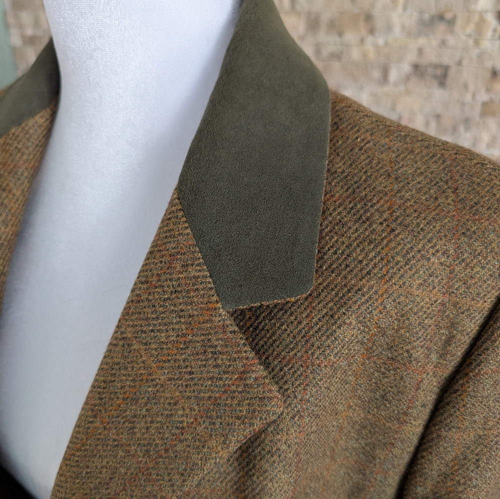 Chrysalis Made In England Tweed 100% Wool Luxury Over Coat Women's UK 14/US 10 image 8